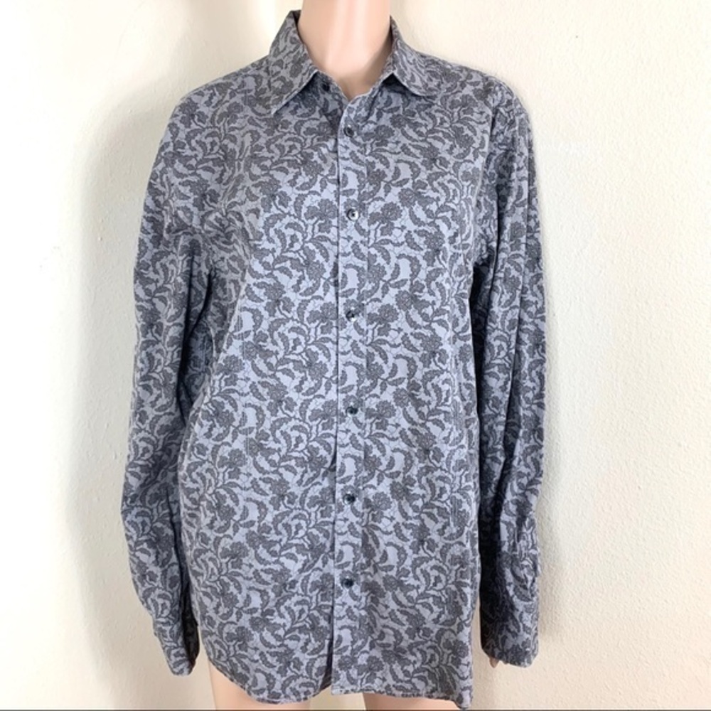 Calvin Klein women casual buttons down gray Medium